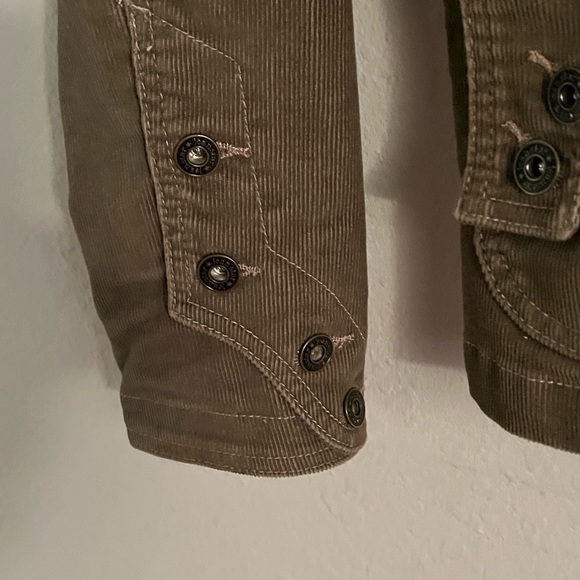 Jeanstar Military Style Corduroy Jacket Mandarin Collar - Picture 3 of 5